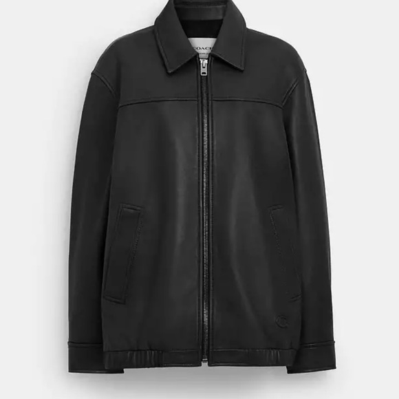 Coach Jackets & Blazers - Women’s Coach Relaxed fit soft Luxurious NWT Lamb Leather Jacket XL  black